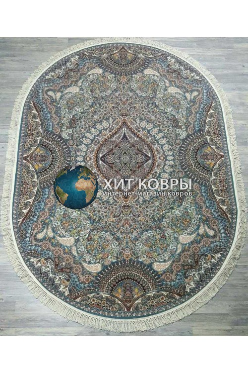 Иранский ковер Rishim 20170 Голубой овал